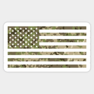 US Flag - Multicam Camo Sticker